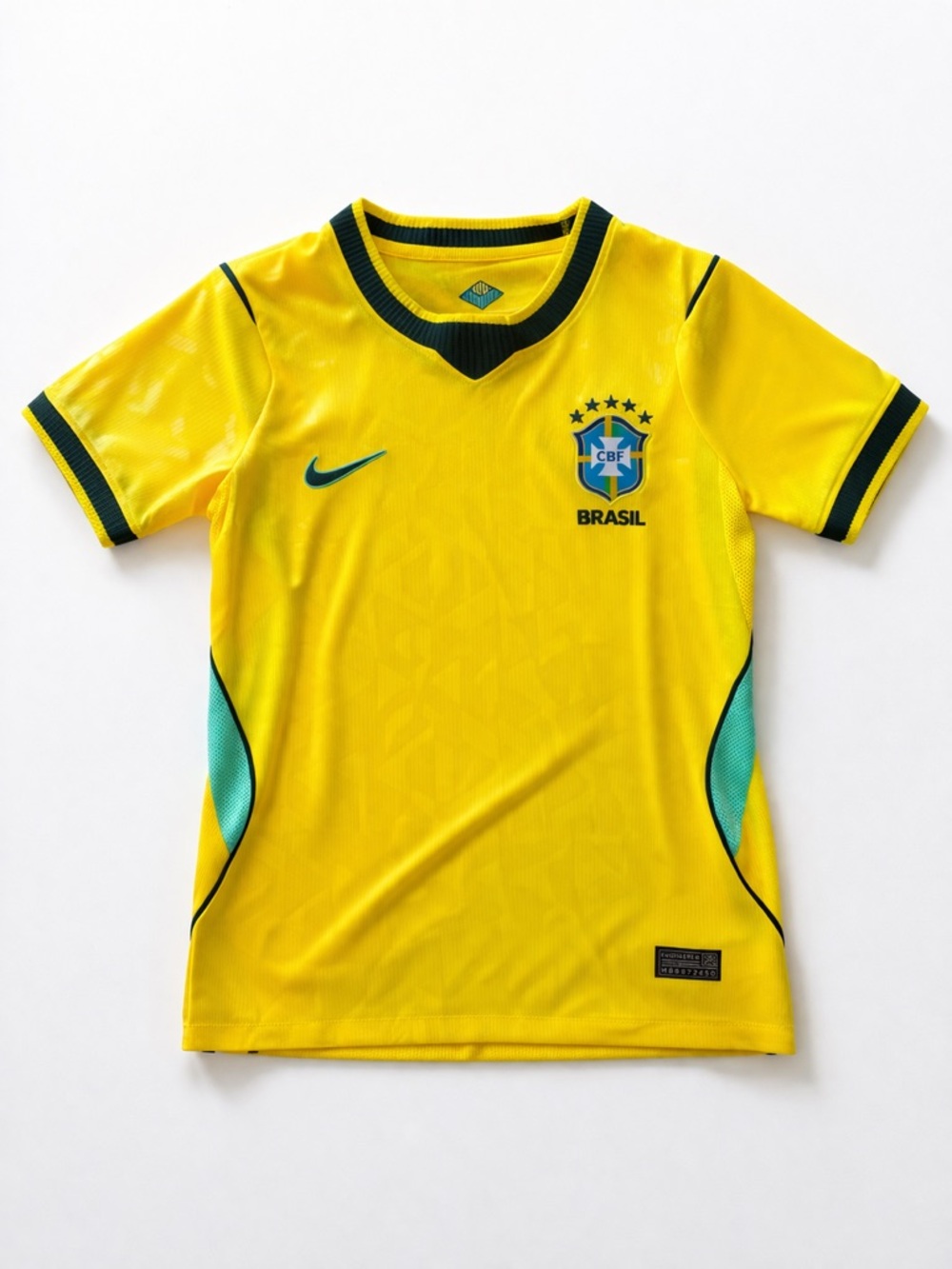 Nike Yellow and Green Brazil Men's Soccer Jersey